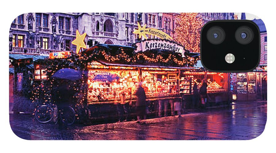 People iPhone 12 Case featuring the photograph Christmas Market by Murat Taner