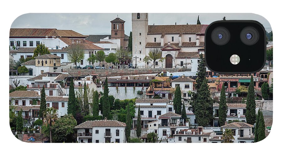 Outdoors iPhone 12 Case featuring the photograph Church San Nicalas Albaicin, Granada by Izzet Keribar