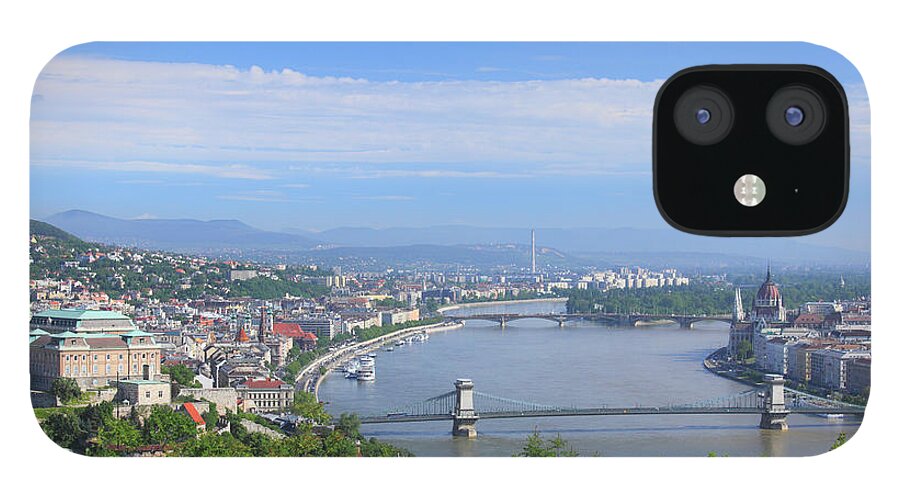 Built Structure iPhone 12 Case featuring the photograph Cityscape Of Budapest, Hungary by Yoshihiro Takada/a.collectionrf