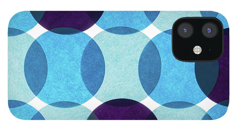 Shadow iPhone 12 Case featuring the photograph Colorful Circle Paper Back-lit Pattern by Miragec