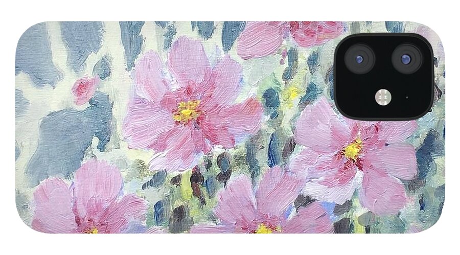 Framed Prints iPhone 12 Case featuring the painting Cosmos by Milly Tseng