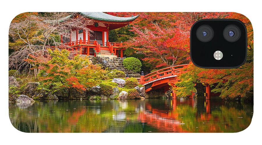 Beauty iPhone 12 Case featuring the photograph Daigo-ji Temple With Colorful Maple by Patryk Kosmider