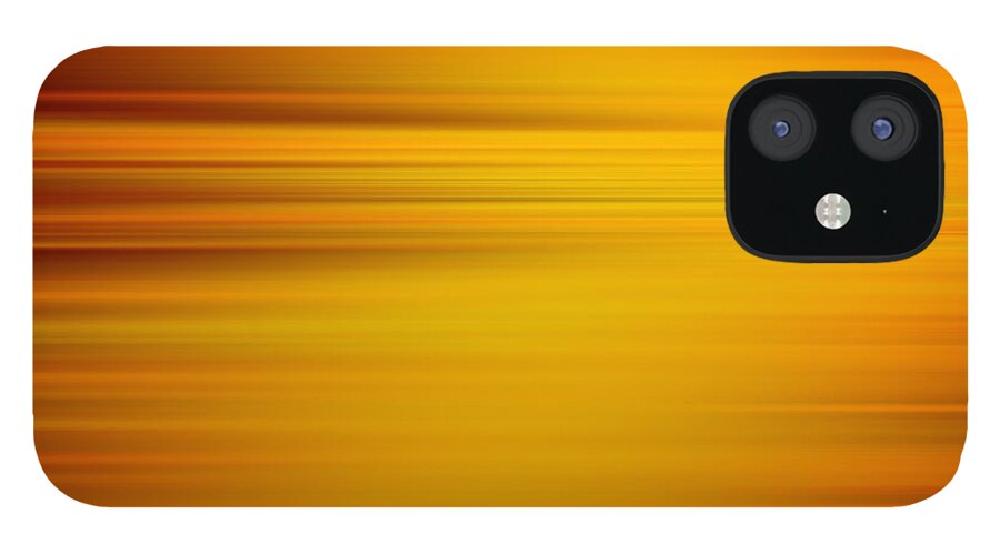 Orange Color iPhone 12 Case featuring the photograph Dynamic Striped Background by Cimmerian