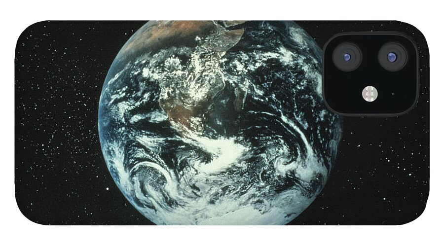 Black Background iPhone 12 Case featuring the photograph Earth by Internetwork Media