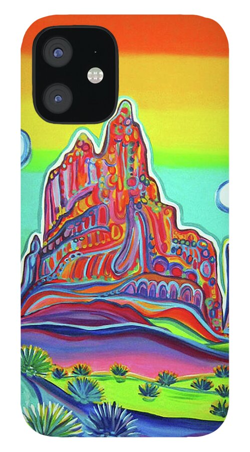 Colorful Landscapes iPhone 12 Case featuring the photograph Encahnted Shiprock by Rachel Houseman
