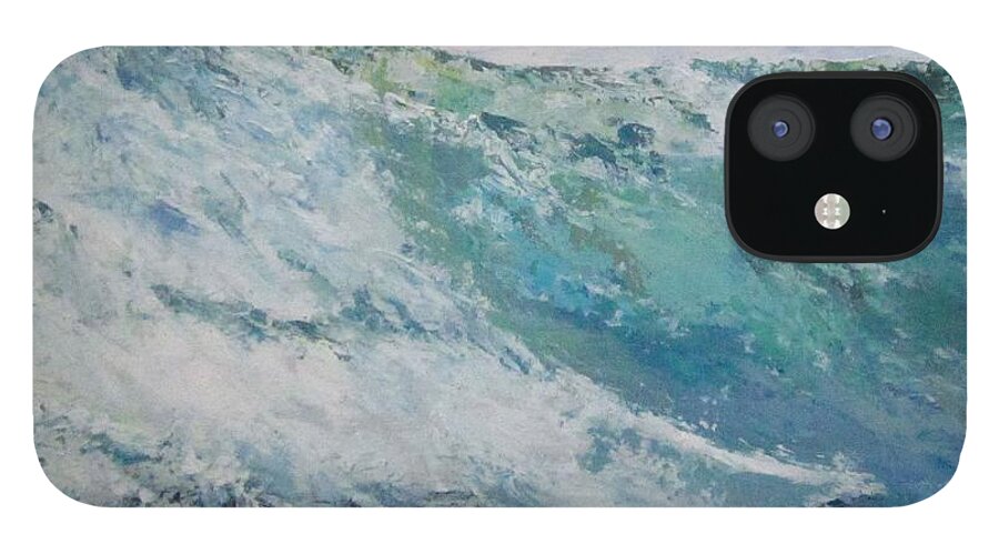 Painting iPhone 12 Case featuring the painting Energized by Paula Pagliughi