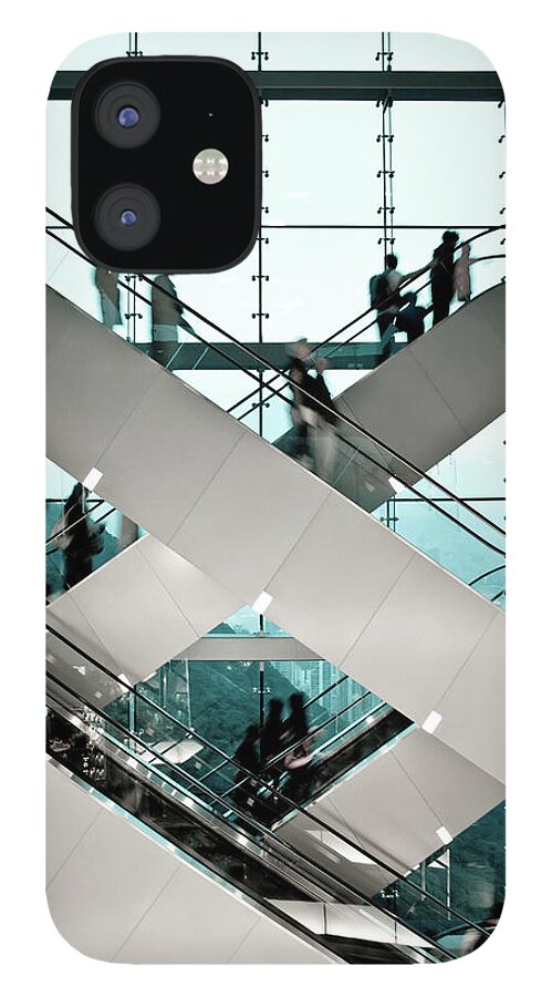 People iPhone 12 Case featuring the photograph Escalator by Ymgerman