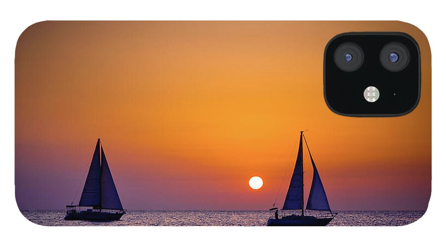Orange Color iPhone 12 Case featuring the photograph Fantastic Sunset by Kertlis