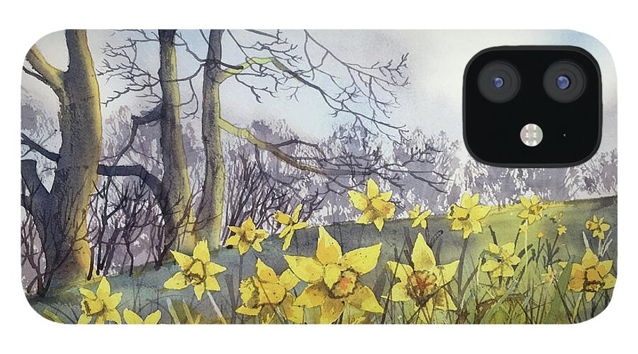 Watercolour iPhone 12 Case featuring the painting Field of Hope at Burton Agnes by Glenn Marshall