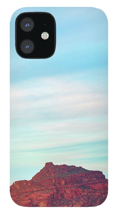 Red iPhone 12 Case featuring the photograph Firerock by Peter Hull