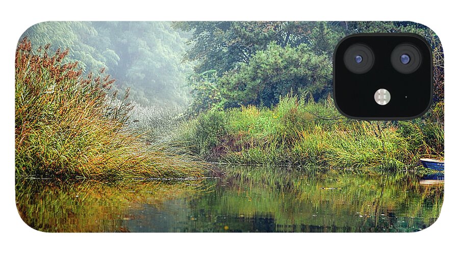 Brook iPhone 12 Case featuring the photograph Rowing on the brook at dawn by Cordia Murphy