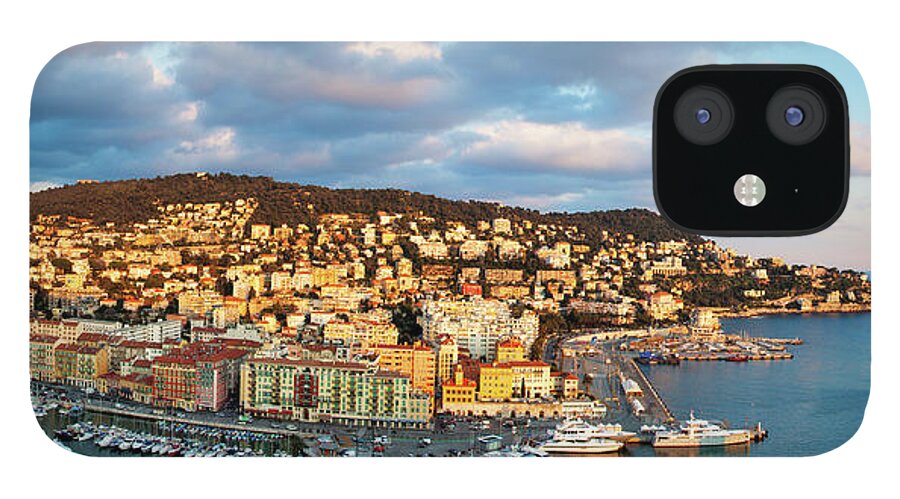 Tranquility iPhone 12 Case featuring the photograph French Riviera - Nice Harbour by John And Tina Reid