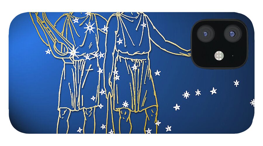 Constellation iPhone 12 Case featuring the photograph Gemini Astrological Sign by Tetra Images