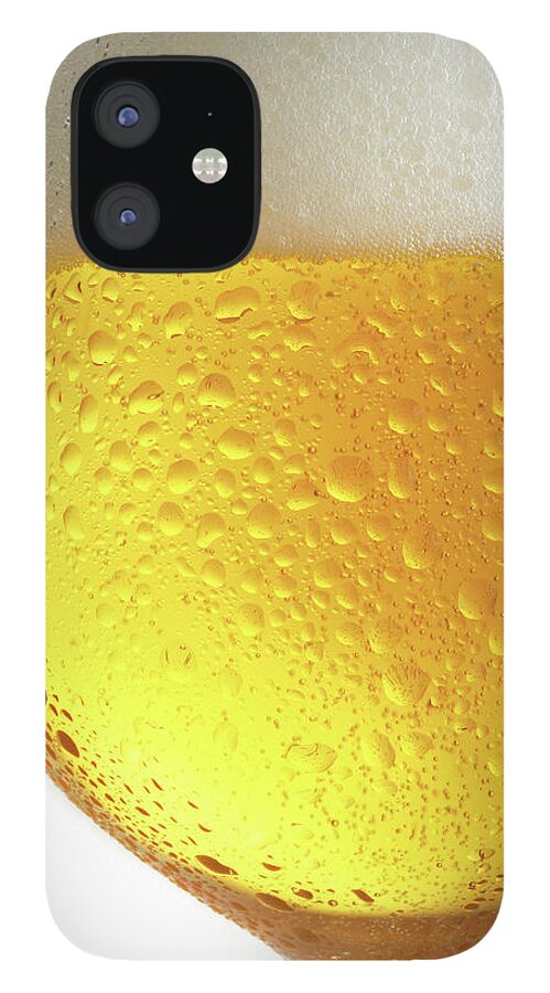 White Background iPhone 12 Case featuring the photograph Glass Of Cold Beer by Foodad / Multi-bits