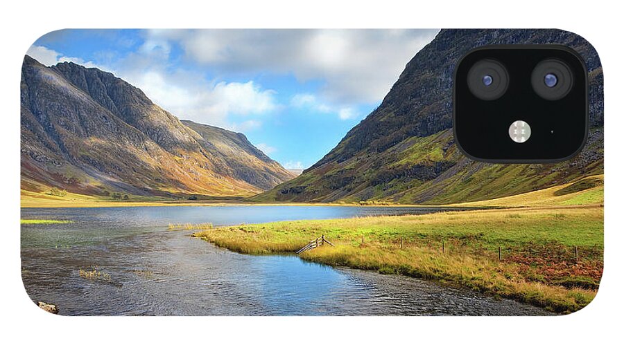 Tranquility iPhone 12 Case featuring the photograph Glencoe Mountain View Scotland by Photos By Steve Horsley