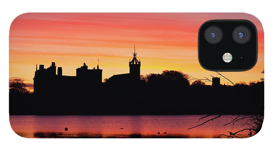 Scenics iPhone 12 Case featuring the photograph Glorious Sunrise At Linlithgow Palace by Empato