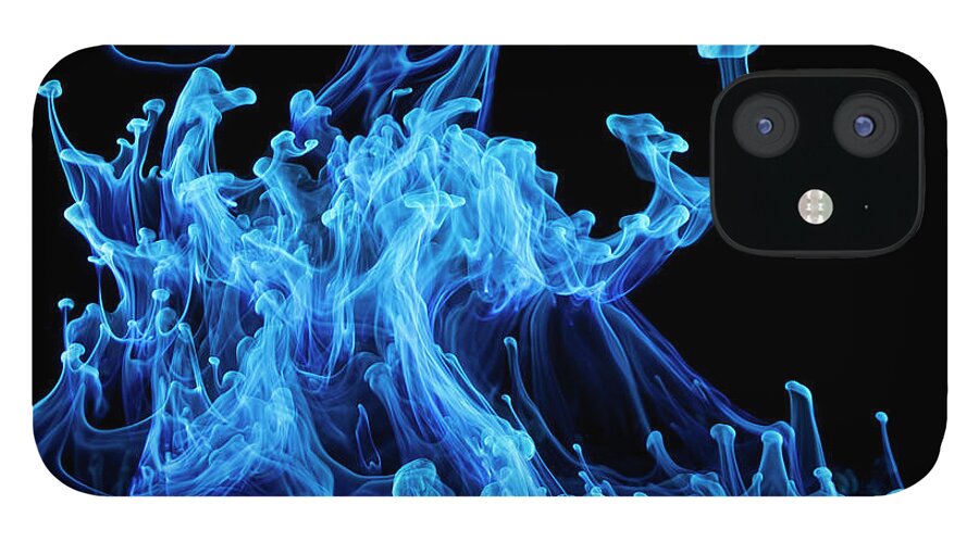 Tranquility iPhone 12 Case featuring the photograph Glowing Blue Liquid by Don Farrall