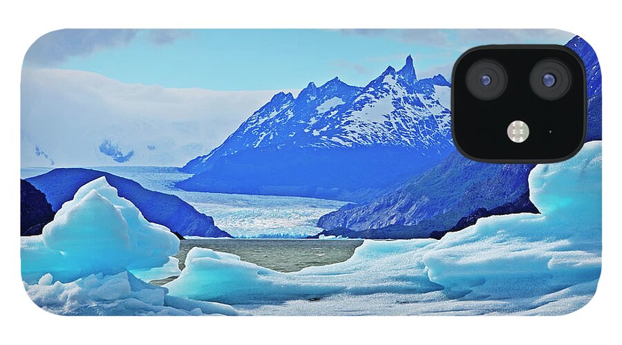 Scenics iPhone 12 Case featuring the photograph Grey Glacier, Torres Del Paine National by John W Banagan