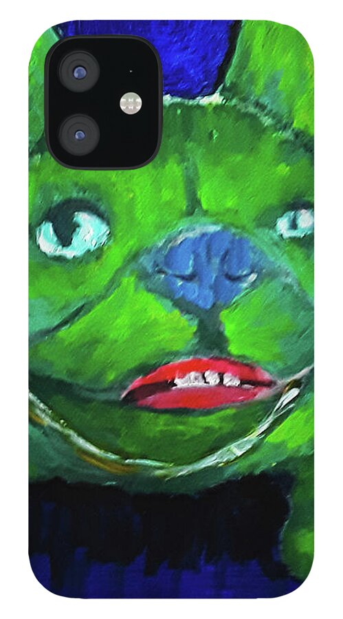 Pets iPhone 12 Case featuring the painting Harry by Gabby Tary