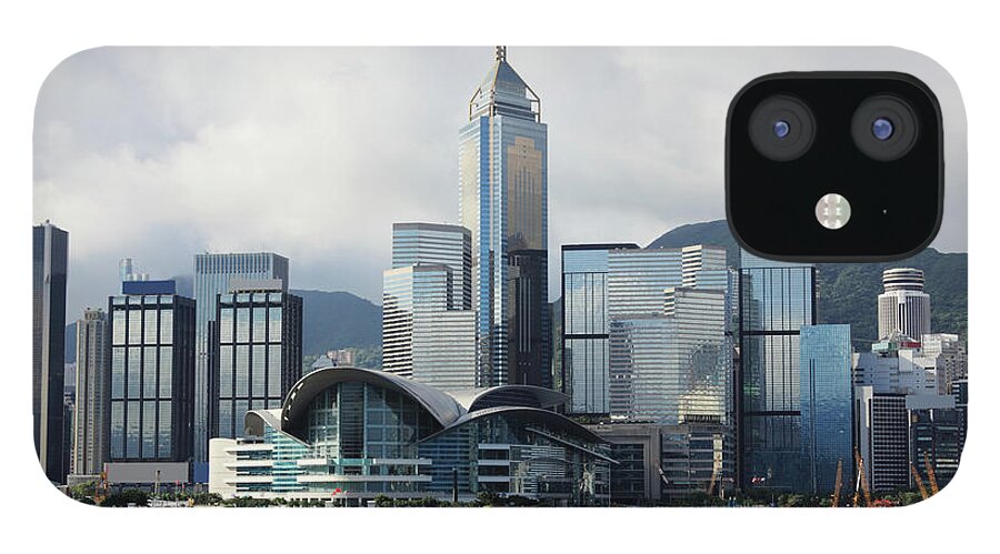 Downtown District iPhone 12 Case featuring the photograph Hong Kong Convention And Exhibition by Samxmeg