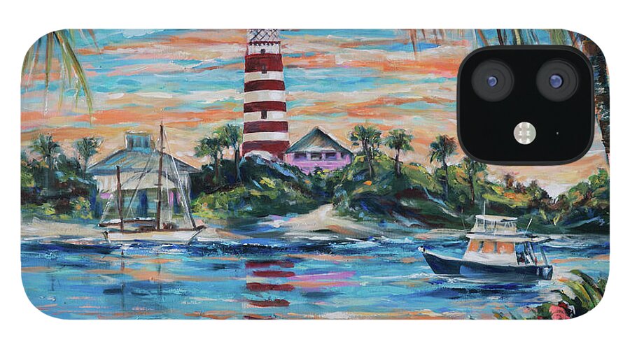 Ocean iPhone 12 Case featuring the painting Hopetown Paradise by Linda Olsen