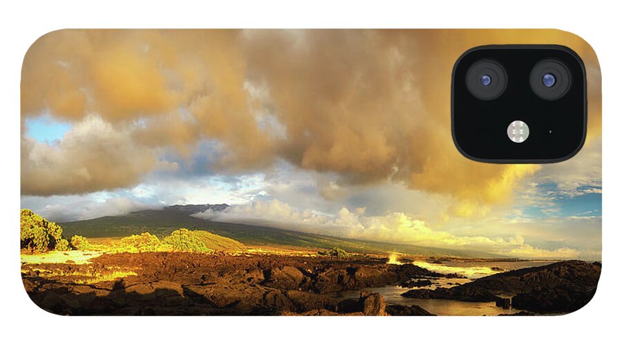 Kona iPhone 12 Case featuring the photograph Hualalai Sunset by Christopher Johnson