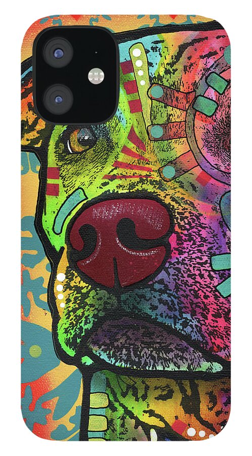 Huckleberry iPhone 12 Case featuring the mixed media Huckleberry by Dean Russo