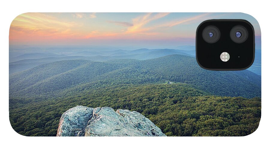 Tranquility iPhone 12 Case featuring the photograph Humpback Rock Sunset by Malcolm Macgregor