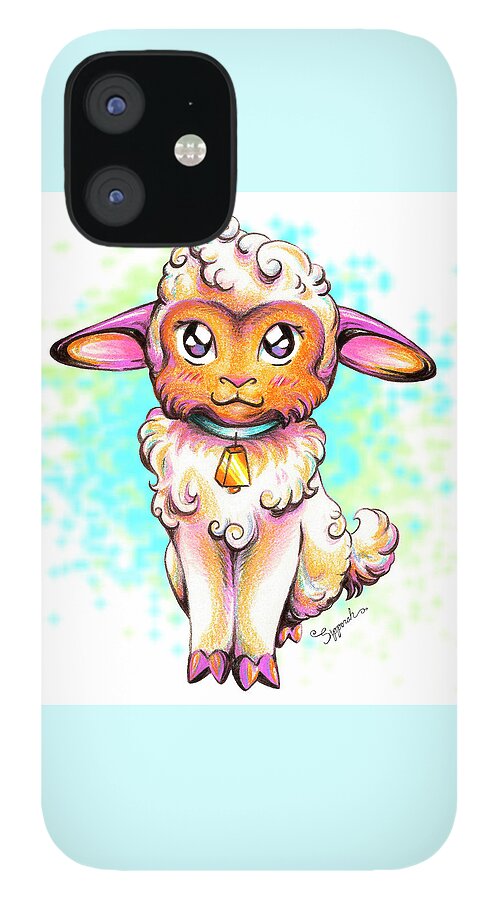 Art iPhone 12 Case featuring the drawing I Want My Shepherd by Sipporah Art and Illustration