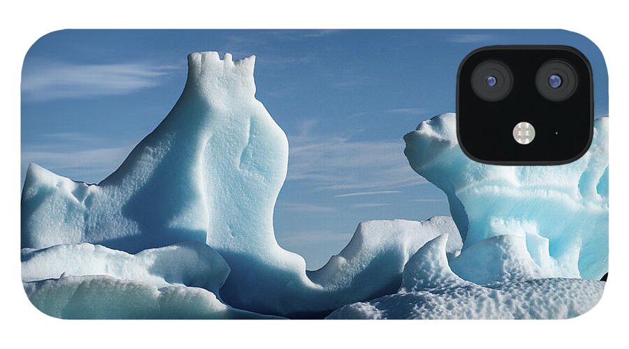 Tranquility iPhone 12 Case featuring the photograph Icebergs In Grey Lake, Torres Del Paine by Ignacio Palacios