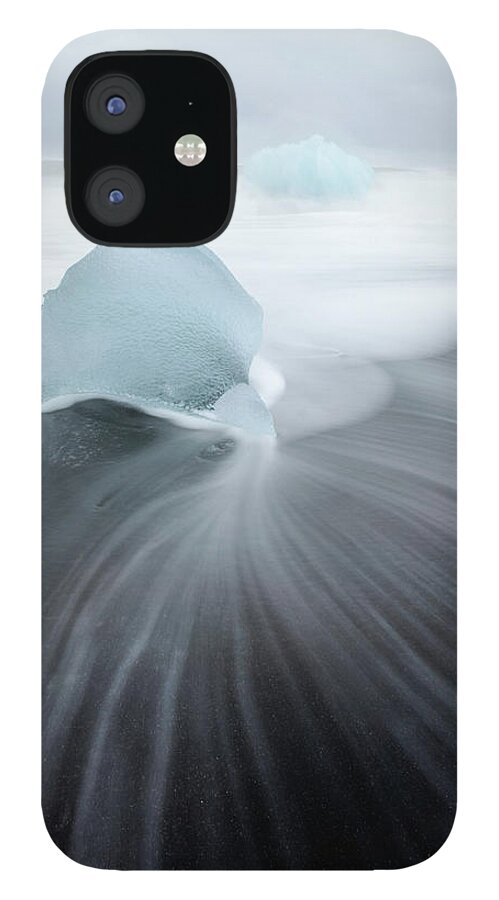 Iceberg iPhone 12 Case featuring the photograph Icebergs On Beach by Matteo Colombo