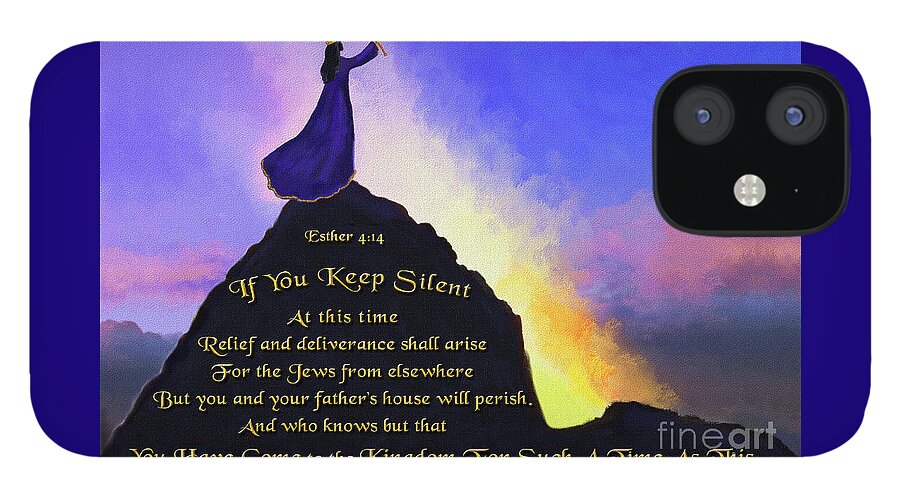 Silent iPhone 12 Case featuring the painting If You Keep Silent by Constance Woods