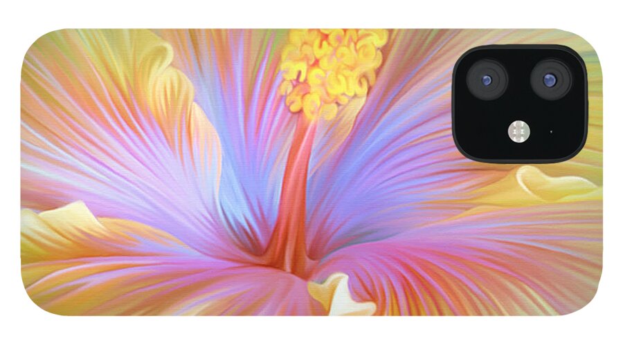 Petal iPhone 12 Case featuring the digital art Illustration Of Hibiscus Flower by Illustration By Shannon Posedenti