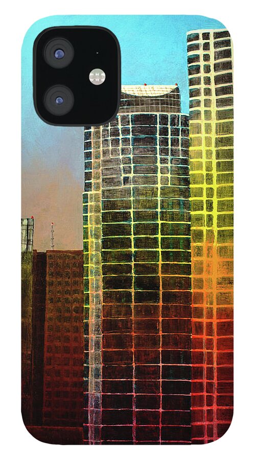 Austin iPhone 12 Case featuring the painting It Takes A Rainbow by Renee Logan