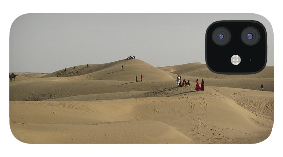 Scenics iPhone 12 Case featuring the photograph Jaiselmer Sand Dunes by Tarun Chopra