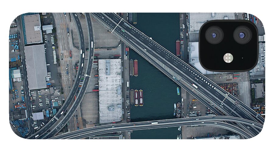 Freight Transportation iPhone 12 Case featuring the photograph Japan, Yokohama, Kanagawa, Harbour And by Michael H