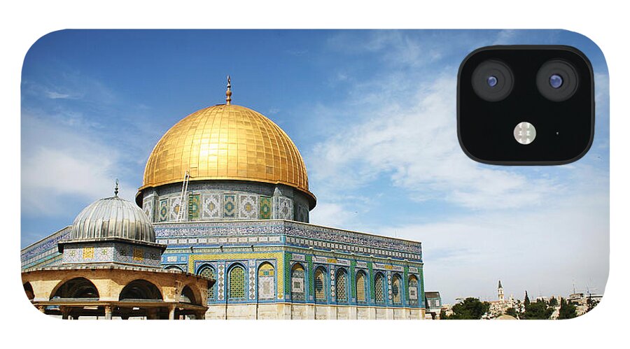 Dome Of The Rock iPhone 12 Case featuring the photograph Jerusalem Dome Of Rock On A Sunny Day by Doulos