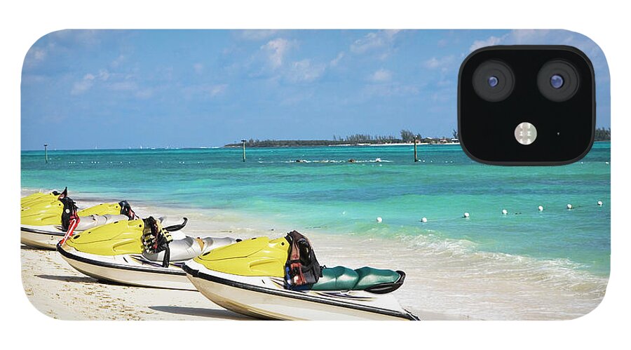 In A Row iPhone 12 Case featuring the photograph Jet Boats On The Beach, Cable Beach by Glowimages