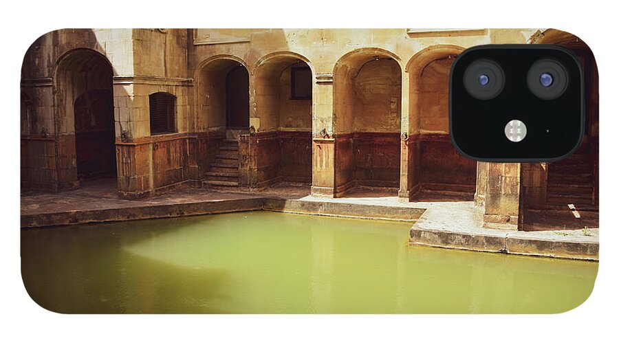 Romanbaths iPhone 12 Case featuring the photograph Kings Bath Somerset England by Abigail Diane Photography