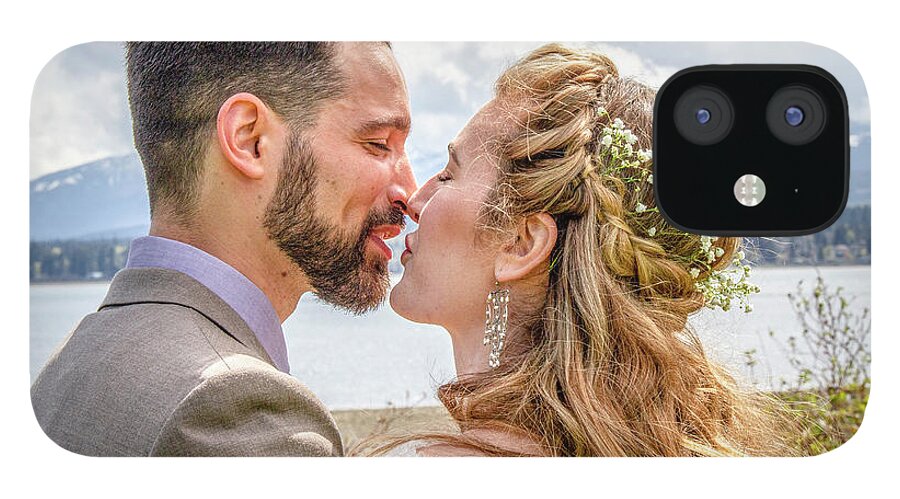 Groom iPhone 12 Case featuring the photograph Kiss by Daniel Martin