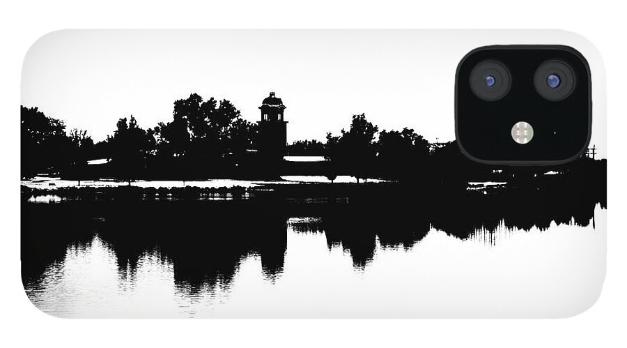 Silhouette iPhone 12 Case featuring the photograph Lakeside Silhouette by Kevin Schwalbe