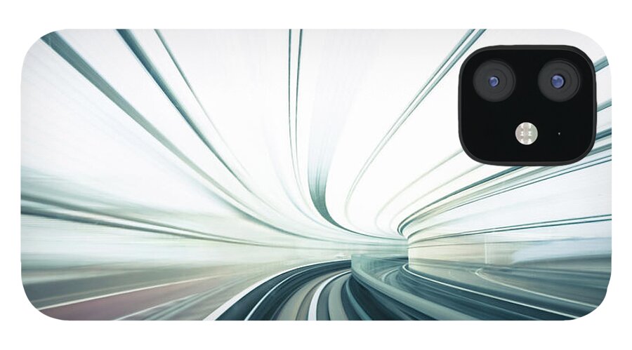 Railroad Track iPhone 12 Case featuring the photograph Long Exposure by Dataichi - Simon Dubreuil