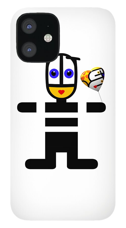 Ubabe Brand iPhone 12 Case featuring the digital art Love uBABE by Ubabe Style