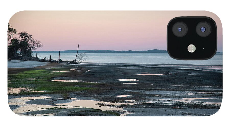 Low Tide iPhone 12 Case featuring the photograph Low-Tide Sunset at Dolphin Head's Hidden Beach by Dennis Schmidt