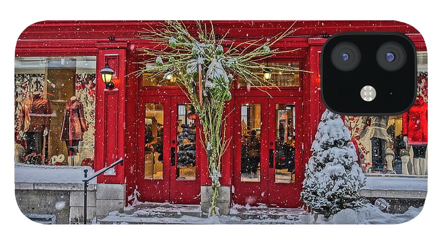 Lower Town iPhone 12 Case featuring the photograph Red Hot on a Winter's Day by Patricia Caron