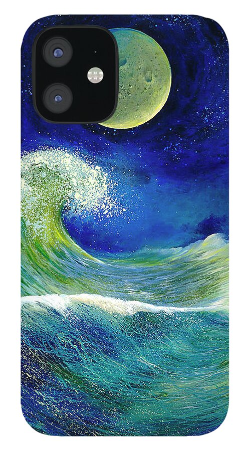 Ford Smith iPhone 12 Case featuring the painting Lunar Reaction by Ford Smith