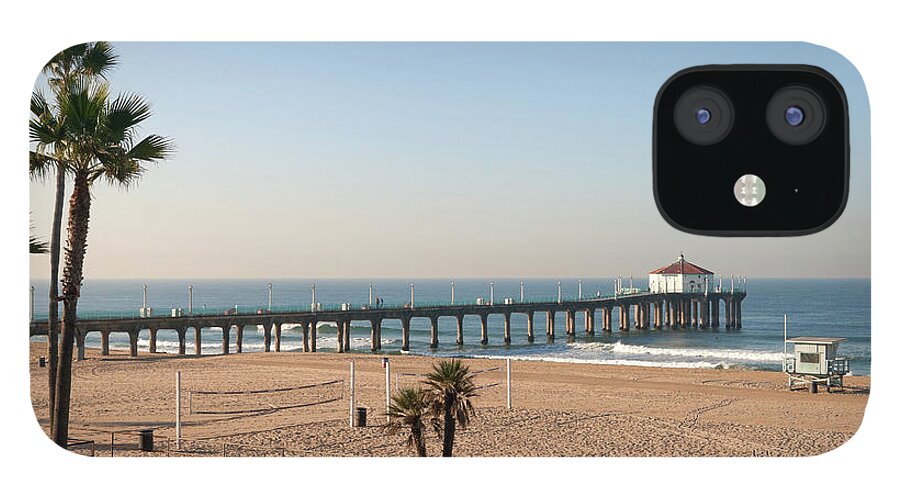 Manhattan Beach iPhone 12 Case featuring the photograph Manhattan Beach Pier by Stellalevi