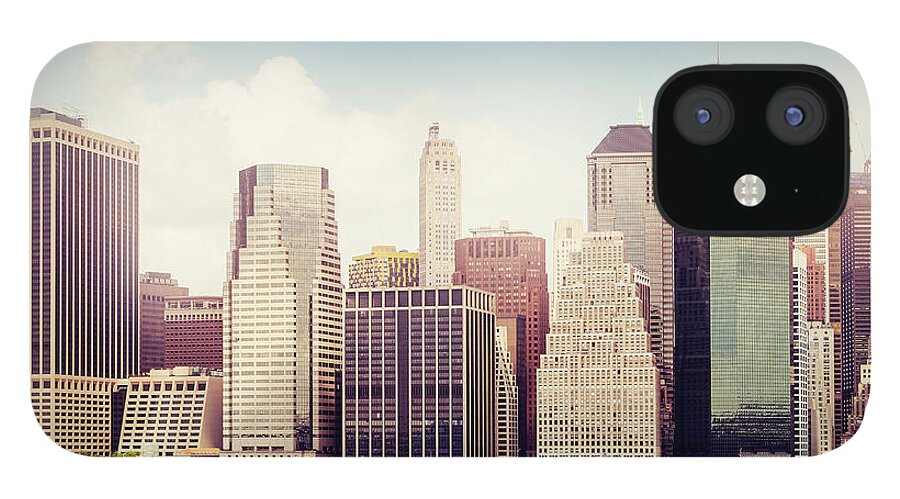 Downtown District iPhone 12 Case featuring the photograph Manhattan Skyline by Ppampicture