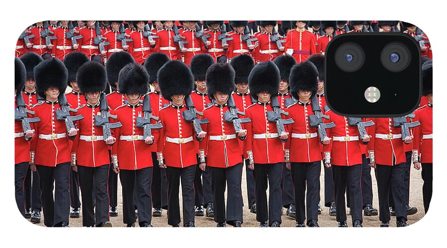 Rifle iPhone 12 Case featuring the photograph March-past, Trooping The Colour by David C Tomlinson