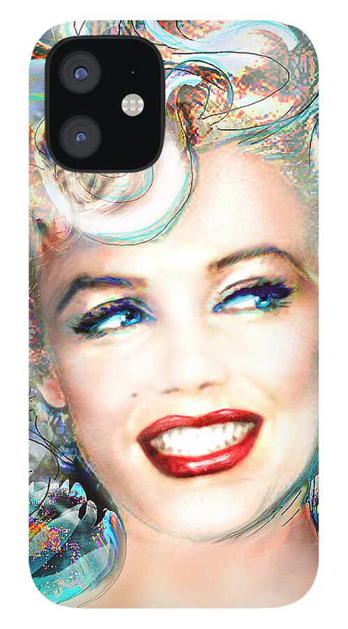 Theo Danella iPhone 12 Case featuring the digital art MMother Of Pearl by Theo Danella